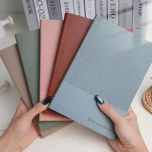 Set aus 5 retro-texturierten, verdickten Leder-Notizbüchern für Studium und Büroalltag.
