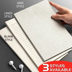 Premium grid, lined, and blank scratchpad notebooks for students drafting tasks