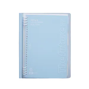 Pastellblaues B5-Loseblatt-Notizbuch mit weichem PU-Einband und minimalistischem Design