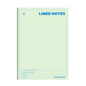 Minimalistisch lichtgroen B5 gelinieerd notitieboek voor studie en kantoor 183x258mm