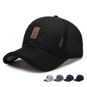 Breathable mesh baseball cap for summer outdoor sun protection in black and more colors