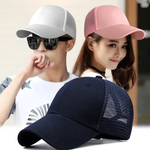 Gorra de béisbol de malla transpirable para hombre y mujer, sombrero de sol minimalista