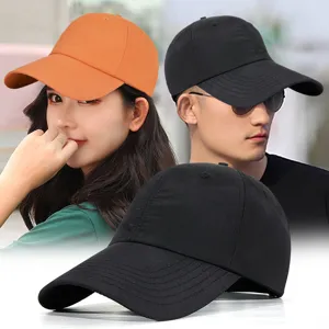 Baseball Cap Men Women Sun Hat Quick Dry Breathable Large Head Circumference Outdoor Adjustable Sport Hat Solid Color Cap