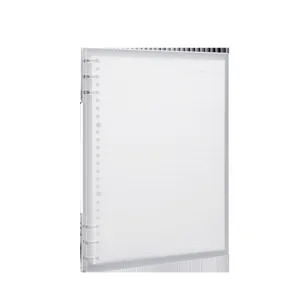 Minimalist frosted transparent loose-leaf notebook with refillable lined inner pages