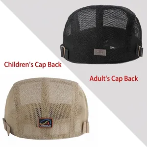 Gorras de rejilla transpirables para padres e hijos en negro y caqui
