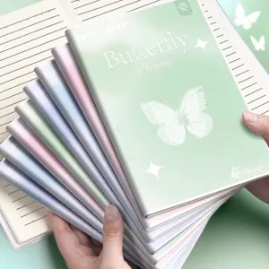 Set di quaderni A5 B5 estetici con design a farfalla e copertina morbida per ufficio