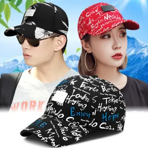 Uniseks hiphop baseballpet met trendy letterprint en stijlvol patch detail