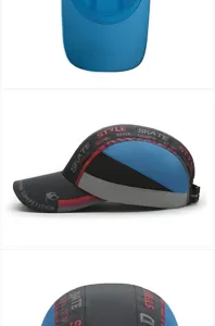 Detailed views of breathable quick-dry baseball cap with long brim and sun protection