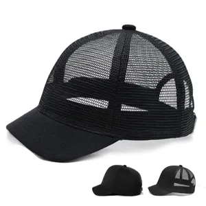Berretto da Baseball a Tesa Corta per Teste Grandi Uomo Donna Cappello da Sole a Rete Traspirante Estivo Minimalista Regolabile