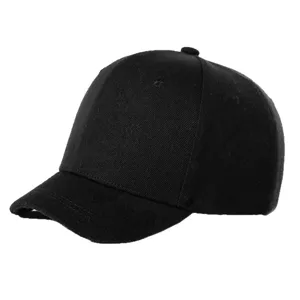 Berretto da baseball nero classico con tesa corta per uomo e donna, cappello sole