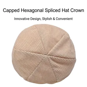 Soft breathable plaid beanie hat for autumn and spring, stylish solid color skull cap