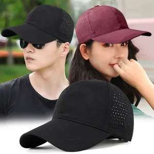Unisex Schnelltrocknend Mesh Baseballkappe Atmungsaktiv Sommer Outdoor Sport Sonnenhut Leicht Soft Top Verstellbar Laufhut