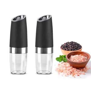 Gravity Automatic Electric Pepper Grinder Stainless Steel Adjustable Coarseness Salt Mill Kitchen Seasoning Grinding Tool