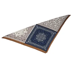 Bohemian paisley print square scarf multi-purpose bandana for women fashion neckerchief