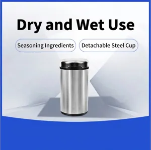 Multifunctional electric coffee and spice grinder with removable stainless steel cup