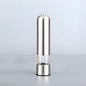 Moulin à poivre et sel en acier inoxydable pour cuisine barbecue, détail fenêtre acrylique.
