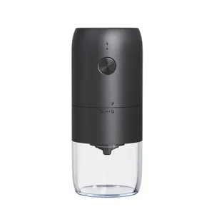 Moulin à café électrique portable pour expresso avec finesse de mouture réglable.