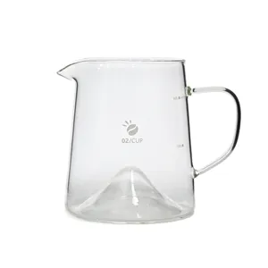 Serveur à café en verre borosilicaté résistant à la chaleur avec graduation précise