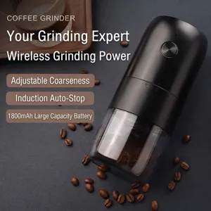 Moulin à Café Électrique Portable Rechargeable Noyau en Céramique Finesse Réglable Broyeur Automatique Sans Fil