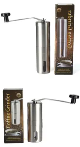 Molinillo de café manual de acero inoxidable con muela cerámica y caja