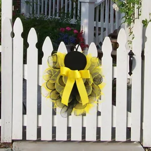 Guirnalda de Malla de Abeja Colgante Primavera Verano Puerta Pared Exterior Jardín Decoración