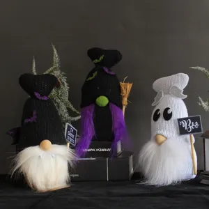 Poupée Gnome Fantôme Lumineuse Halloween Light Up Rudolph Sans Visage Peluche Jouet Ornement Pour Maison Fête Décoration Vacances Cadeau
