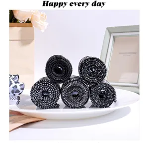Rubans rayés noirs et blancs assortis pour bricolage DIY et emballage de cadeaux