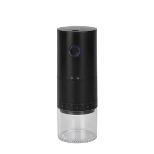 Professional portable electric coffee grinder with USB charging and adjustable grind settings