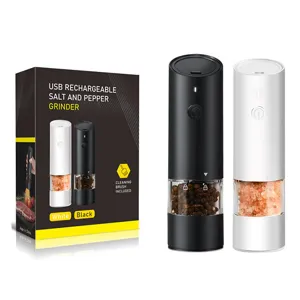 Tragbare Elektrische Kaffeemühle USB Aufladbar Pfeffer Salz Mühle Mit Einstellbarem Keramikkern Automatische Gewürzmühle Für Zuhause Camping