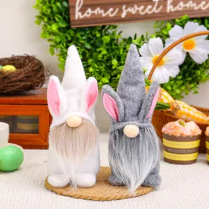 Gnomo di Pasqua Coniglio Peluche Decorazione Fatto a Mano Tomte Svedese Bambola senza Volto Ornamenti Per Festa Primavera Casa Regalo