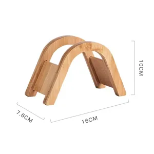 Soporte de madera para filtros de café en forma de abanico, medidas 16x7.6x10cm