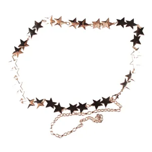 Modischer goldener Sternenketten-Gürtel für Damen, elegantes Taillen-Accessoire für Kleider