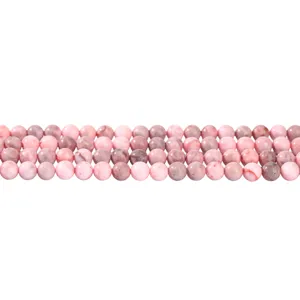 Natuurlijke roze zebra steen ronde losse kralen voor DIY handgemaakte sieraden