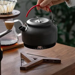 Dessous de plat en bois massif résistant à la chaleur pour camping et pique-nique.