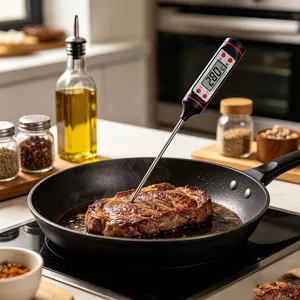 Digital Food Thermometer Stainless Steel Probe Kitchen Cooking Meat Thermometer For Baking And Barbecue