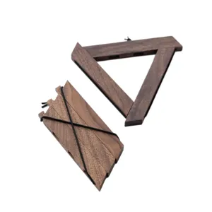 Dessous de plat pliant en bois massif résistant à la chaleur pour le camping en plein air