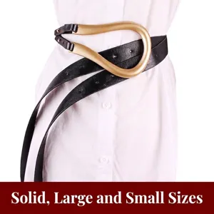 Ceinture Femme avec Boucle en Fer à Cheval en U Similicuir pour Robe Manteau Style Ins Ceinture Décorative