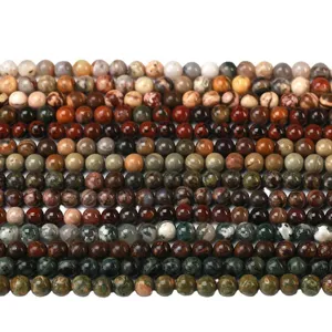 Varietà di perle in pietra naturale per creazione gioielli DIY in più colori