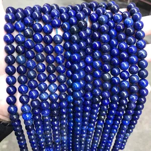 Optimierte Lapislazuli-Rundperlen für DIY-Schmuckherstellung und Armband-Zubehör