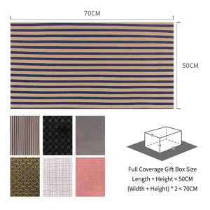 Bronzierendes Geschenkpapier-Set mit Streifen- und Geometriemustern 70x50cm