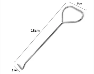 Detail von 18 cm Edelstahl Kerzendochthaken Dochtlöscher