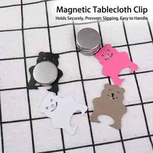 Juego de pesos magnéticos para mantel con forma de oso para decoración de la mesa