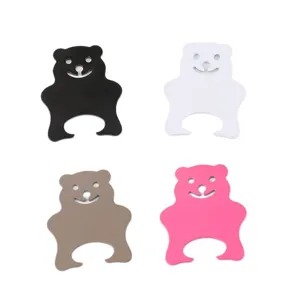Juego de 4 pesas magnéticas para mantel con forma de oso lindo