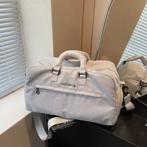 Minimalistischer Luxus Reisetasche Wasserdicht Nylon Weekender Duffel Bag Mit Trocken-Nass-Trennung Schuhfach Unisex
