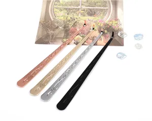 Lot de 4 éteignoirs à mèche de bougie en métal avec motifs de branches décoratifs