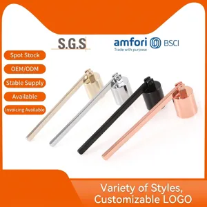 Spegnicandela in Acciaio Inossidabile con Manico Lungo Strumento per Spegnere Candele Profumate in Metallo Galvanizzato Accessorio Decorativo per la Casa