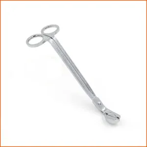 Stainless Steel Candle Wick Trimmer Chrome Plated Semi-Circular Head Vintage Flower Pattern Wick Trimming Tool Home Decor Accessory