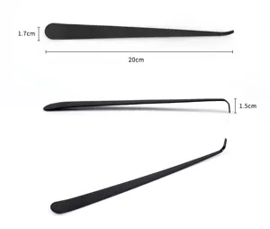 Detailed dimensions of the black stainless steel candle wick dipper tool