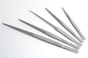 Lot de cinq pinces en acier inoxydable de différentes longueurs pour aquarium et jardin