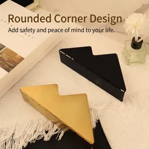 Creative mountain-shaped stainless steel napkin holder in gold and black finishes